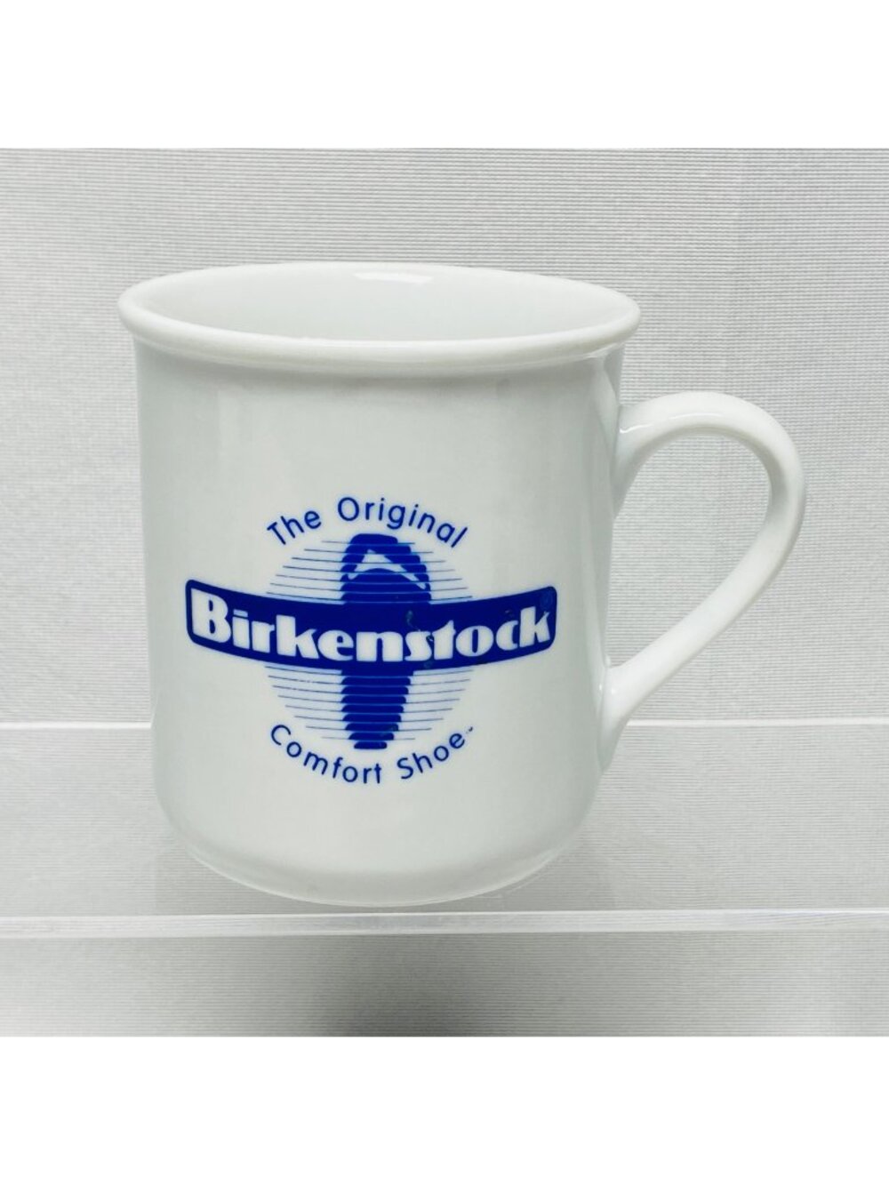 Birkenstock Ceramic Mug 10 Oz White With Blue Logo "The Original Comfort Shoe"
